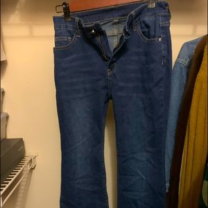 Blue flare jeans